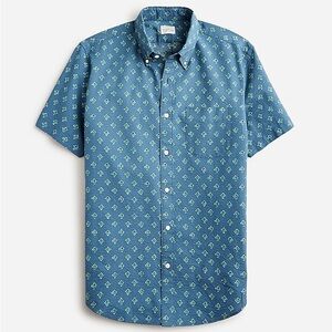 J. Crew Short-sleeve seersucker shirt in print